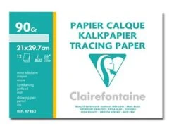 Clairefontaine Fine Arts - Pochette Papier Calque - 12 Feuilles - A4 - 90 Gr