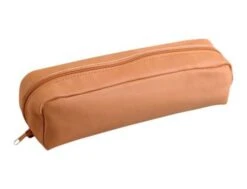 Clairefontaine - Trousse Ronde - Cuir Teinté - Disponible Dans Différentes Couleurs