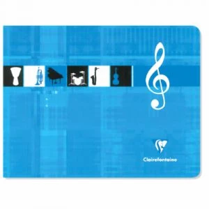 Clairefontaine 3754C - Cahier Musique Metric 220x170, 48p./24 Feuilles 90 G/m² Piquées, Ligné + 6 Portées 1 Clairefontaine 3754C - Cahier Musique Metric 220x170, 48p./24 Feuilles 90 G/m² Piquées, Ligné + 6 Portées
