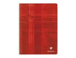 Clairefontaine - Cahier à Spirale 24 X 32 Cm - 100 Pages - Grands Carreaux (Seyes) - Disponible Dans Différentes Couleurs