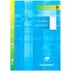 Clairefontaine 11751C - Feuillets Mobiles Metric 210x297, étui De 150 Feuilles Perforées 90 G/m², Coloris Blanc, Séyès