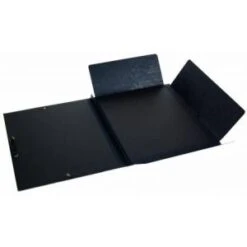 Clairefontaine 47115C - Carton à Dessin Kraft Vergé Noir à élastiques Et 3 Rabats, 26x33 - A4+