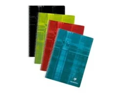 Clairefontaine - Cahier à Spirale A4 (21x29,7 Cm) - 180 Pages - Petits Carreaux (5x5 Mm) - Disponible Dans Différentes Couleurs