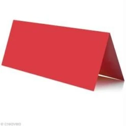 Clairefontaine 75025C - Marque-place Plié Pollen 85x40, 210 G/m², Coloris Rouge Groseille, En Paquet Cellophané De 25