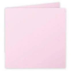 Clairefontaine 21123C - Carte Pliée Pollen 160x160, 210 G/m², Coloris Rose Dragée, En Paquet Cellophané De 25