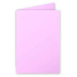 Clairefontaine 12313C - Carte Pliée Pollen 110x155, 210 G/m², Coloris Rose Dragée, En Paquet Cellophané De 25