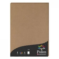 Clairefontaine 29135C - Paquet Filmé De 50 Feuilles Papier Pollen 210x297, 135 G/m², Kraft Naturel
