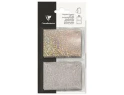 Clairefontaine - 10 Étiquettes Cadeau - Paillettes Argentées/holographique - 8 X 16 Cm