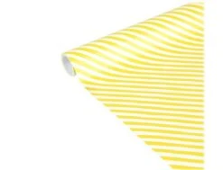 Clairefontaine Excellia Tiny Rolls - Papier Cadeau Rayures Jaune - 35 Cm X 5 M - 80 G/m²