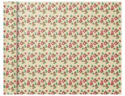Clairefontaine Excellia Tiny Rolls - Papier Cadeau Fleurs Rouges - 35 Cm X 5 M - 80 G/m²
