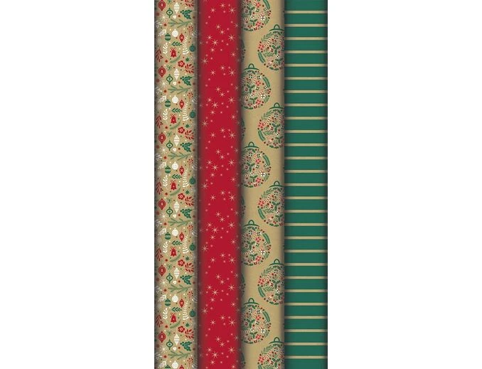 Clairefontaine Holly - Papier Cadeau Kraft - 70 Cm X 2 M - 70 G/m² - Différents Motifs Disponibles 1 Clairefontaine Holly - Papier Cadeau Kraft - 70 Cm X 2 M - 70 G/m² - Différents Motifs Disponibles