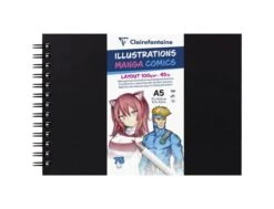 Carnet De Dessin Spiralé Manga Layout - A5 - 75 Feuilles - 100gr - Clairefontaine