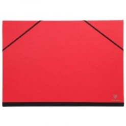 Clairefontaine 144605C - Un Carton à Dessin Couleur Fermeture élastiques 26x33 Cm, Rouge