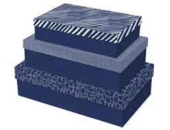 Clairefontaine - Set De Boîtes Cadeaux 'Men In Blue' - 3 Pièces