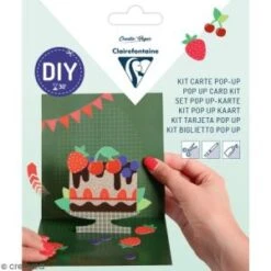 Clairefontaine Kit Pop-up Joyeux Anniversaire - Carte Et Enveloppe - 140 X 140 Mm