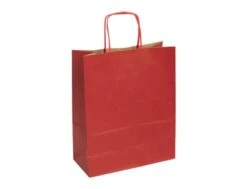 Clairefontaine - 25 Sacs Cadeau Kraft - 22 Cm X 10 Cm X 27 Cm - Rouge