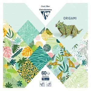 Clairefontaine ORIGAMI, Pochette De 60 Feuilles 70g/m2 Au Format 15x15cm - Fraîcheur Exotique - Lot De 5 1 Clairefontaine ORIGAMI, Pochette De 60 Feuilles 70g/m2 Au Format 15x15cm - Fraîcheur Exotique - Lot De 5