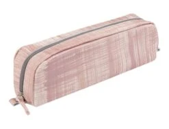 Clairefontaine - Trousse Rectangulaire - Cuir Teinté - Saumon Brossé