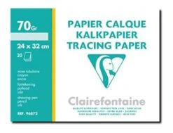 Clairefontaine Fine Arts - Pochette Papier Calque - 20 Feuilles - 24 X 32 Cm - 70 Gr