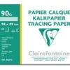 Clairefontaine Fine Arts - Pochette Papier Calque - 20 Feuilles - 24 X 32 Cm - 90 Gr