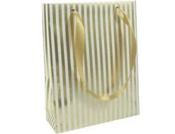 Clairefontaine Premium - Sac Cadeau 17 Cm X 6 Cm X 22 Cm - Motif Rayures