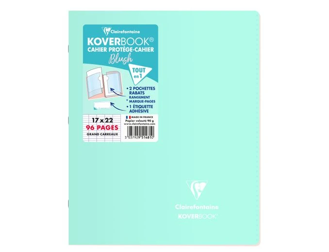 Clairefontaine Koverbook - Cahier Polypro 17 X 22 Cm - 96 Pages - Grands Carreaux (Seyes) - Disponible Dans Différentes Couleurs Pastels 5 Clairefontaine Koverbook - Cahier Polypro 17 X 22 Cm - 96 Pages - Grands Carreaux (Seyes) - Disponible Dans Différentes Couleurs Pastels – Image 5