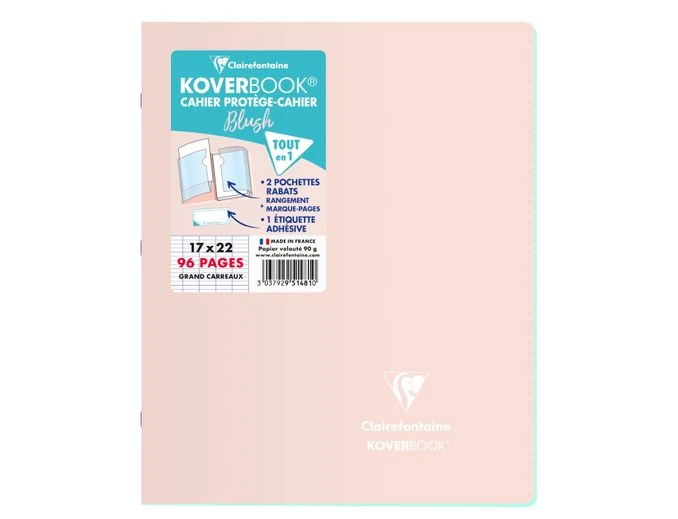 Clairefontaine Koverbook - Cahier Polypro 17 X 22 Cm - 96 Pages - Grands Carreaux (Seyes) - Disponible Dans Différentes Couleurs Pastels 6 Clairefontaine Koverbook - Cahier Polypro 17 X 22 Cm - 96 Pages - Grands Carreaux (Seyes) - Disponible Dans Différentes Couleurs Pastels – Image 6