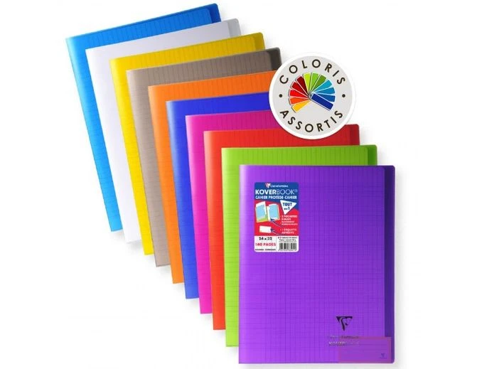 Clairefontaine Koverbook - Cahier Polypro 24 X 32 Cm - 140 Pages - Grands Carreaux (Seyes) - Disponible Dans Différentes Couleurs 1 Clairefontaine Koverbook - Cahier Polypro 24 X 32 Cm - 140 Pages - Grands Carreaux (Seyes) - Disponible Dans Différentes Couleurs