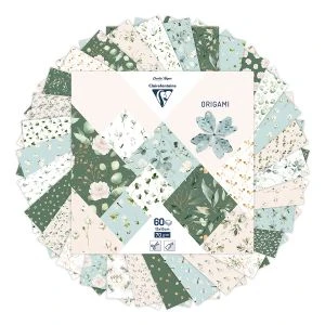 Clairefontaine ORIGAMI, Pochette De 60 Feuilles 70g/m2 Au Format 15x15cm - Romantique - Assortis - Lot De 5 1 Clairefontaine ORIGAMI, Pochette De 60 Feuilles 70g/m2 Au Format 15x15cm - Romantique - Assortis - Lot De 5