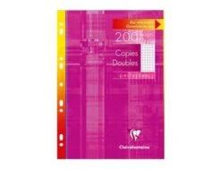 Clairefontaine - 200 Copies Doubles A4 - Petits Carreaux (5x5 Mm) - Perforées