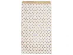 Clairefontaine - 50 Pochettes Cadeau Kraft - 21 Cm X 7 Cm X 37 Cm - Pois/fond Blanc