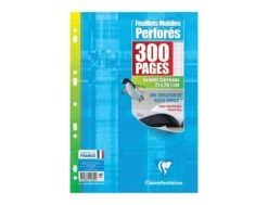 Clairefontaine - 300 Feuilles Simples A4 - Grands Carreaux (Seyes) - Perforées