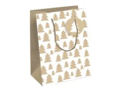 Clairefontaine Lovely Home Green Medium - Sac Cadeau Blanc - 21,5 Cm X 10,2 Cm X 25,3 Cm