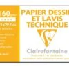 Clairefontaine Dessin à Grain - Pochette Papier à Dessin - 12 Feuilles - A4 - 160 Gr - Blanc